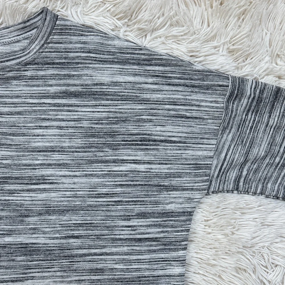 Cherish Striped Henley 💗 Black &  Gray - Picture 6 of 14